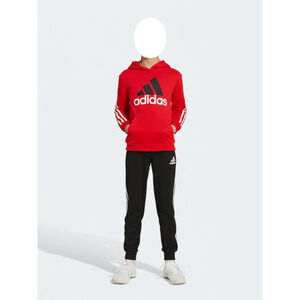 Adidas Kids Hoodie Size Large 14/16 Red Kangaroo Pocket Fleece Sporty‎